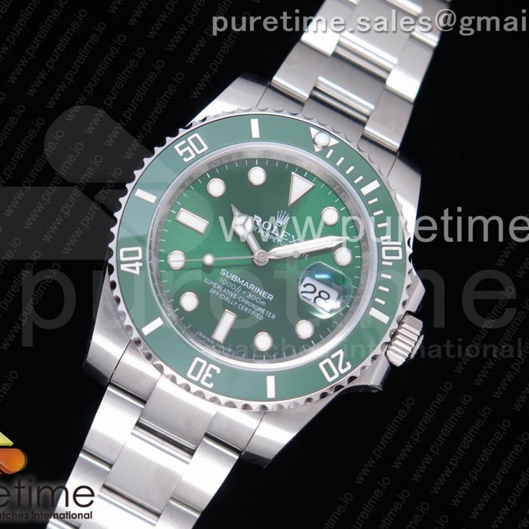 NAIL공장 롤렉스 서브마리너 그린 Submariner 116610 LV Green Ceramic 904L on SS Bracelet SA3135