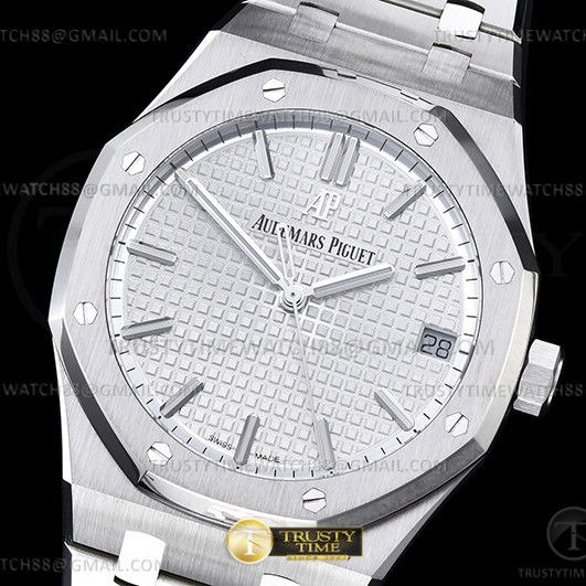ZF공장 오데마피게 로얄오크 15500 화이트다이얼 브레이슬릿 Royal Oak 41mm 15500 SS/SS White ZF V3 A4302