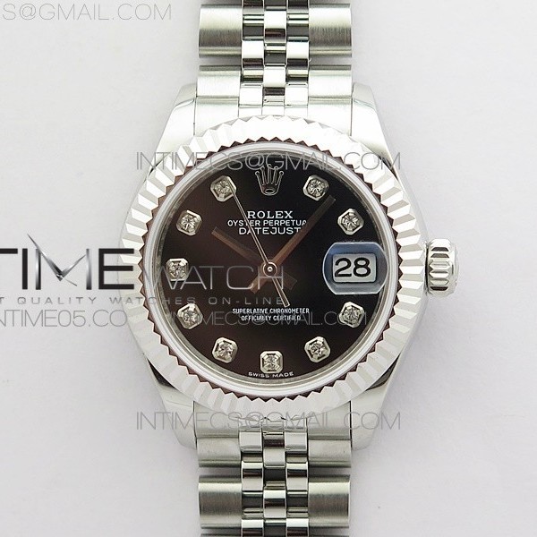 BP공장 롤렉스 데이저스트 28 블랙다이얼 2671 Datejust 28mm 279174 SS BP Best Edition Black Crystal Markers Dial on SS Jubilee Bracelet ETA2671