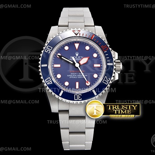 BP공장 롤렉스 서브마리너 40 블루 커스텀 3130 Sub Matt Diver Sandblast SS/SS Blue BPF SA3130