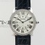 K11공장 까르띠에 롱드솔로 36MM 스틸&다이아케이스 화이트다이얼 가죽스트랩RONDE SOLO DE CARTIER 36MM SS/DIA WHITE DIAL ON BLACK CROCO LEATHER STRAP RONDA QUARTZ