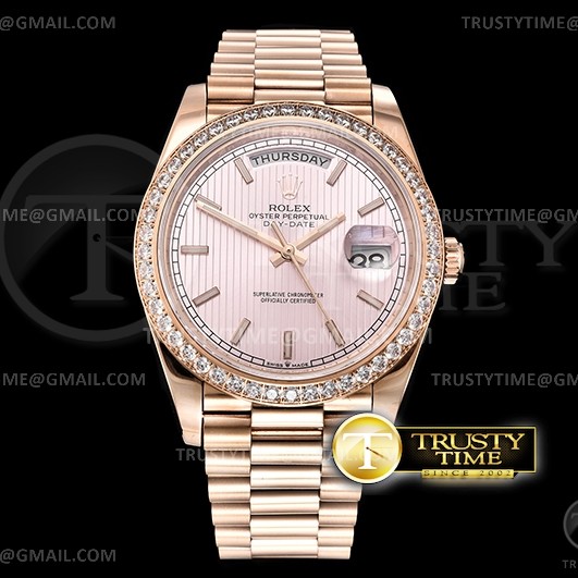EW공장 데이데이트 로골 40MM 로골다이얼 DayDate 40mm Diam Pres RG/RG RG/Stk EWF A3255 Mod