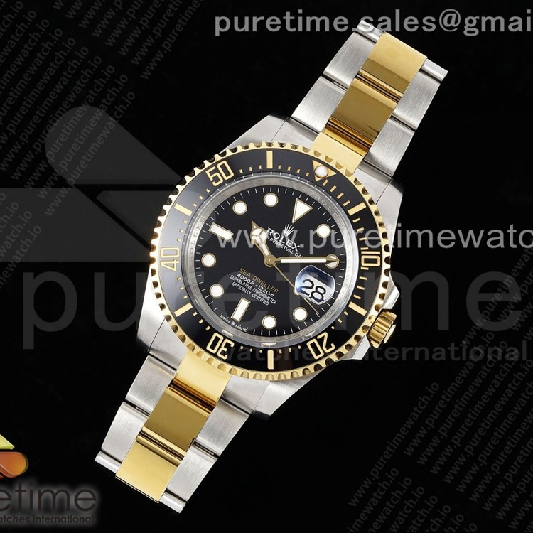 AR+공장 롤렉스 씨드웰러 블랙다이얼 옐로우골드콤비브레이슬릿 흑콤Sea-Dweller Two Tone SS/YG Wrapped Gold 126603 AR+F Best Edition Black Dial on SS/YG Bracelet VR3235 에이알플러스
