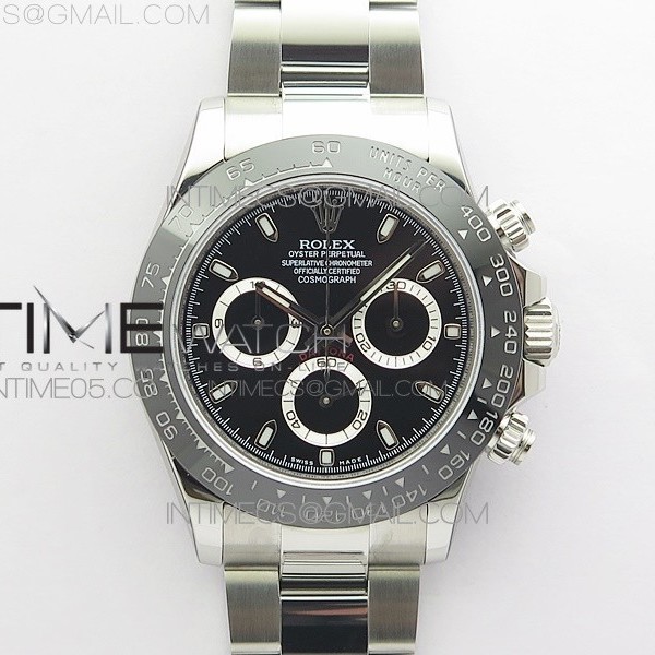 BL공장 세라토나 블랙다이얼 Daytona 116500 LN SS BLF Best Edition Black dial On SS Bracelet A4130