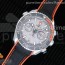 OM공장 V2 오메가 씨마스터 크로노그래프 스틸 그레이다이얼 오렌지인서트 직물스트랩 Planet Ocean Master Chronometer SS Black/Orange Polished Bezel Gray Dial on Black Nylon Strap A9900 (Black Balance Wheel) V2