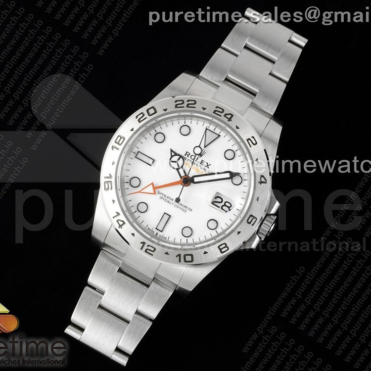 JD공장 롤렉스 익스플로러2 42 스틸 화이트다이얼 브레이슬릿 Explorer II 42mm 226570 904L SS JDF 1:1 Best Edition White Dial on Bracelet A3187 CHS V3