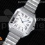 V6공장 산토스 40MM 스틸 화이트다이얼 스마트링크브레이슬릿(가죽줄포함) Santos de Cartier 40mm 2018 White Dial on SS SmartLinks Bracelet MIYOTA 9015