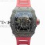 KV 리차드밀 RM035-01 카본케이스 스켈레톤다이얼 레드러버스트랩 RM035-01 FORGED CARBON CASE V2 SKELETON DIAL RED CROWN ON RED RUBBER STRAP MIYOTA8215