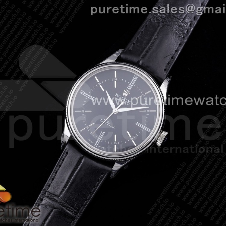 GM공장 롤렉스 셀리니 50509 블랙다이얼 가죽스트랩 Cellini 50509 SS Black Dial Stick Markers on Black Leather Strap SA3132