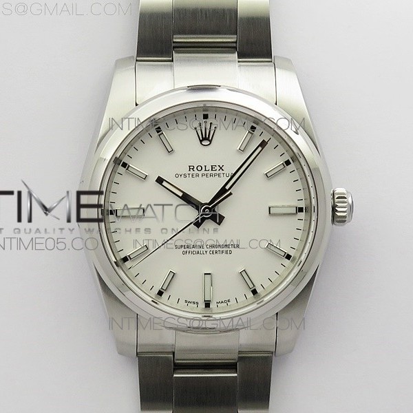 UB공장 롤렉스 오이스터퍼페츄얼 34MM 화이트다이얼 브레이슬릿 Oyster Perpetual 34mm 114200 White Dial on A2836/2824 SS Bracelet