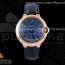 AF공장 발롱42미리 로골 블루다이얼 악어스트랩 2824 Ballon Bleu 42mm RG AF 1:1 Best Edition Blue Textured Dial on Blue Leather Strap A2824