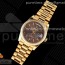 GM공장 롤렉스 데이데이트 40 옐로우골드 금통 브라운다이얼 2836 Day Date 40 YG 904L Steel Fluted Bezel GMF 1:1 Best Edition Brown Stick Dial on YG Bracelet A2836