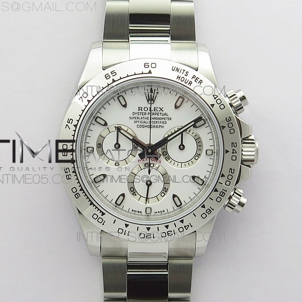 VR공장 V2 롤렉스 스틸 데이토나 화이트 7750무브먼트 Daytona 116520 VRF 1:1 Best Edition White Dial on SS Bracelet A7750 V2