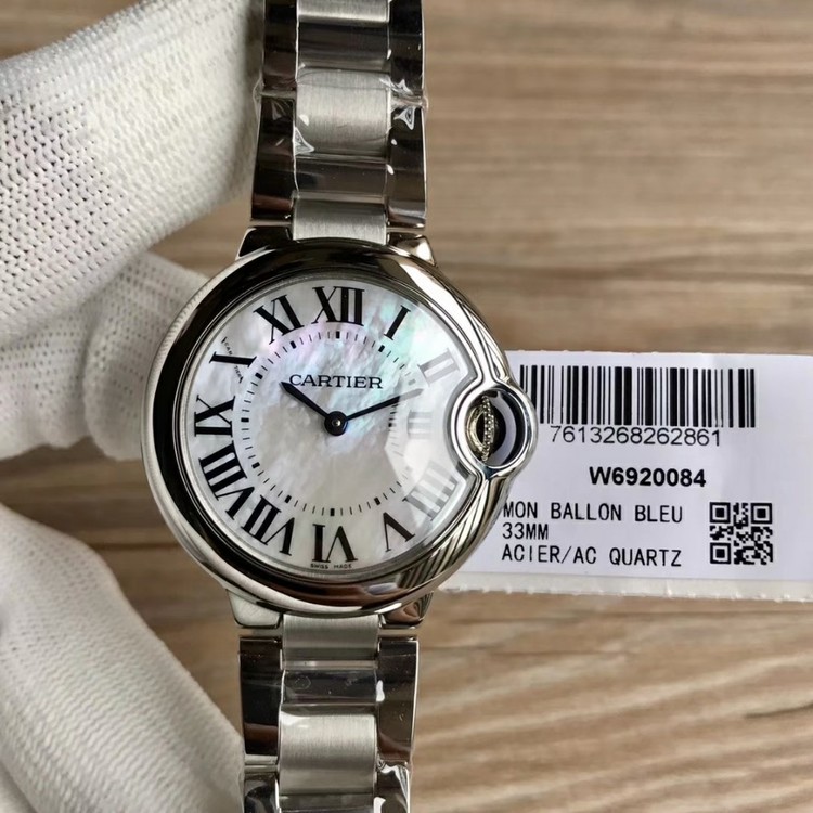 V6공장 까르띠에 발롱블루 33mm 쿼츠 자개다이얼
