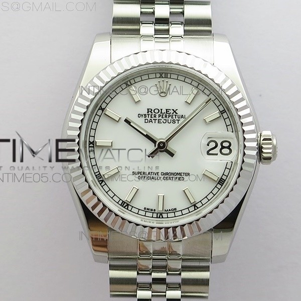 GS공장 롤렉스 데이저스트 31 화이트다이얼 브레이슬릿 Datejust 31mm 178274 SS White Stick Markers Dial on SS Jubilee Bracelet SEIKO NH05A