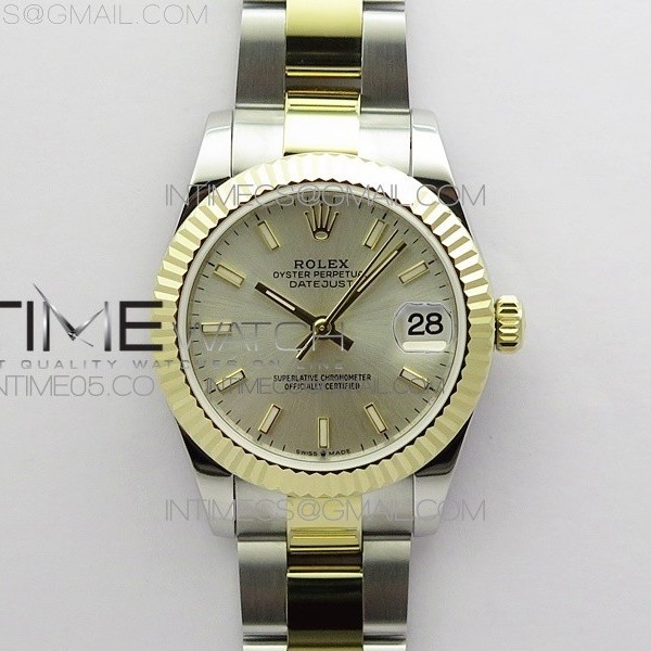BP 롤렉스 데이저스트 31 옐로우골드콤비 실버다이얼 2813 Datejust 31mm 278273 SS/YG BP Best Edition Silver Stick Markers Dial on SS/YG Oyster Bracelet