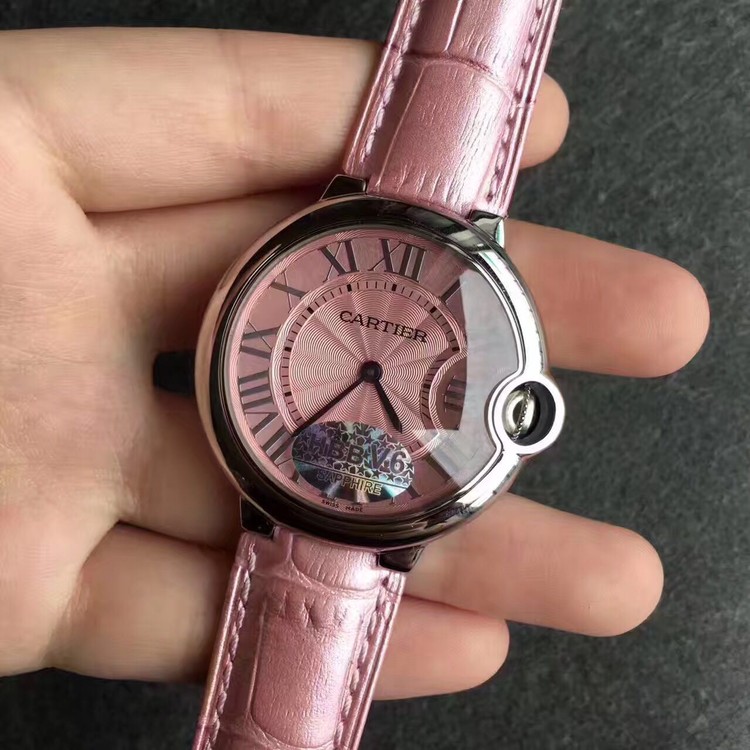 V6공장 까르띠에 발롱블루 드 까르띠에 Cartier Ballon Bleu de Cartier 36mm 핑크다이얼