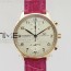ZF공장 IWC 포르투기저 크로노그래프 PORTUGUESE IW3714 RG CASE DIAMOND WHITE DIAL RG NUMERAL ON DARK PINK LEATHER STRAP A79350 (SLIM MOVEMENT)