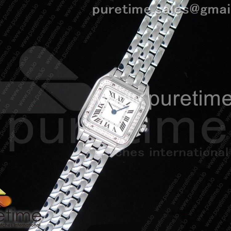 K11공장 22mm까르띠에 팬더 시크릿 레이디즈 스틸앤다이아케이스 브레이슬릿Panthère Secrete Ladies 22mm SS Diamonds Bezel White Dial on SS Bracelet Ronda Quartz
