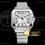 3K공장 산토스 40MM 화이트다이얼 스마트링크브레이슬릿 Santos De Cartier Mens XL SS/SS White 3KF MY9015