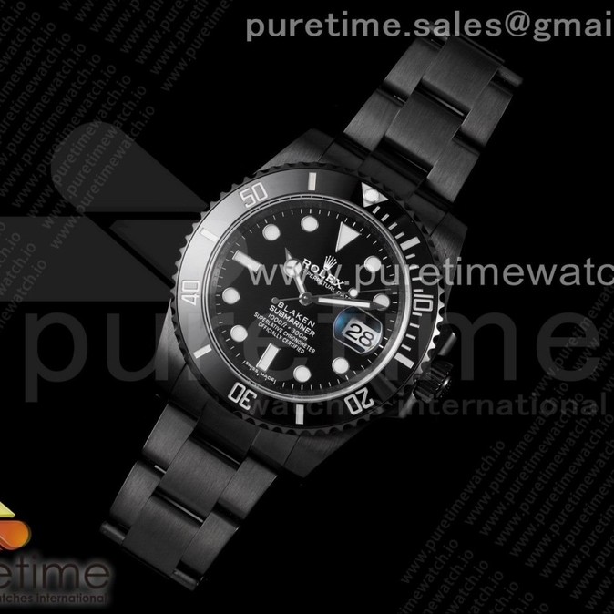 V6공장 롤렉스 서브마리너 40 블랙 PVD블랙케이스 블레이큰 PVD Submariner 116610 PVD Blaken All Black Ceramic 904L Steel V6F 1:1 Best Edition A2824