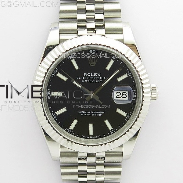 VR공장 롤렉스 데이저스트 41 블랙다이얼 3235 DateJust 41MM 126334 904L SS VRF 1:1 Best Edition Black Dial Stick Markers on SS Jubilee Bracelet A3235