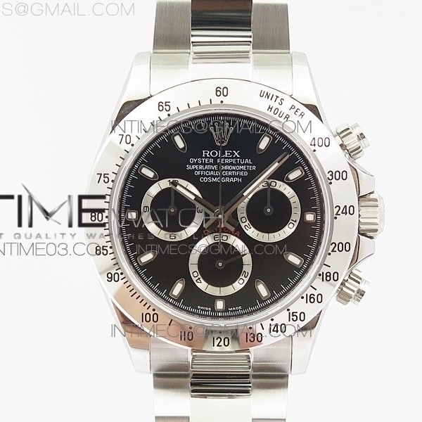 GM공장 롤렉스 데이토나 스틸 블랙다이얼 브레이슬릿 a4130슈퍼클론 DAYTONA 116520 904L SS CASE AND BRACELET BLACK DIAL A4130 SUPER CLONE
