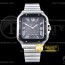 GF공장 V2 산토스 40MM 그레이다이얼 Santos De Cartier Mens XL SS/SS Grey GF V2 MY9015
