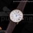 OX공장 까르띠에 롱드솔로 42 로즈골드 금통 화이트다이얼 악어스트랩 Ronde Solo de Cartier 42mm RG OXF 1:1 Best Edition White Dial on Brown Croco Strap MIYOTA 9015