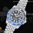 DJ공장 롤렉스 GMT마스터2 블랙앤블루 블랙다이얼 쥬빌레브레이슬릿 GMT Master II 126710 BLNR Real Ceramic 904L SS Black Dial on Jubilee Bracelet A3186 (Correct Hand Stack)