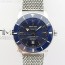 브라이틀링 슈퍼오션 헤리티지 스틸 블루다이얼 세라믹베젤 매쉬밴드 SUPER OCEAN HERITAGE BLUE CERAMIC BEZEL SS BLUE DIAL ON SS BRACELET A2824