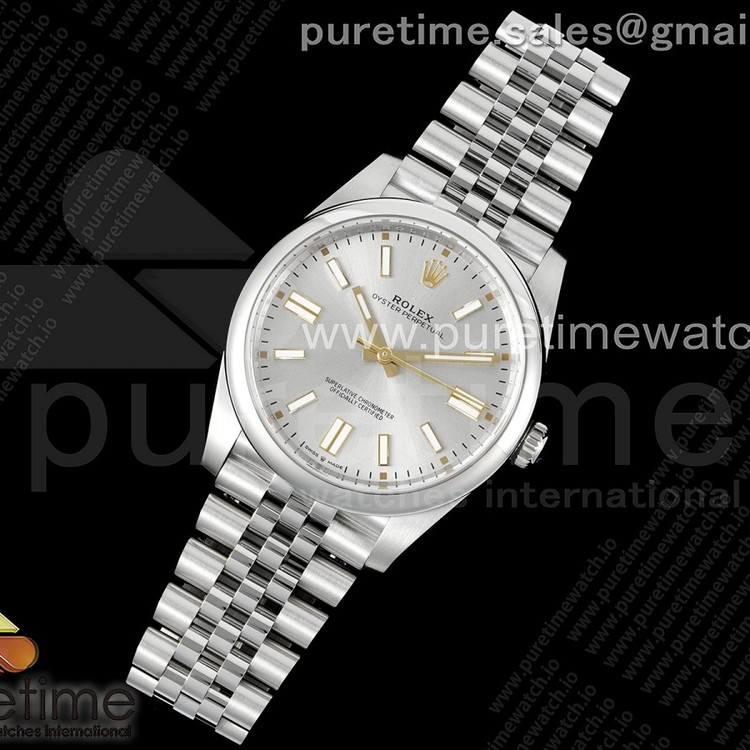 EW공장 롤렉스 오이스터퍼페츄얼 41미리 실버다이얼 쥬빌레브레이슬릿 Oyster Perpetual 41mm 124300 EWF Best Edition Silver Dial on SS Jubilee Bracelet A3230