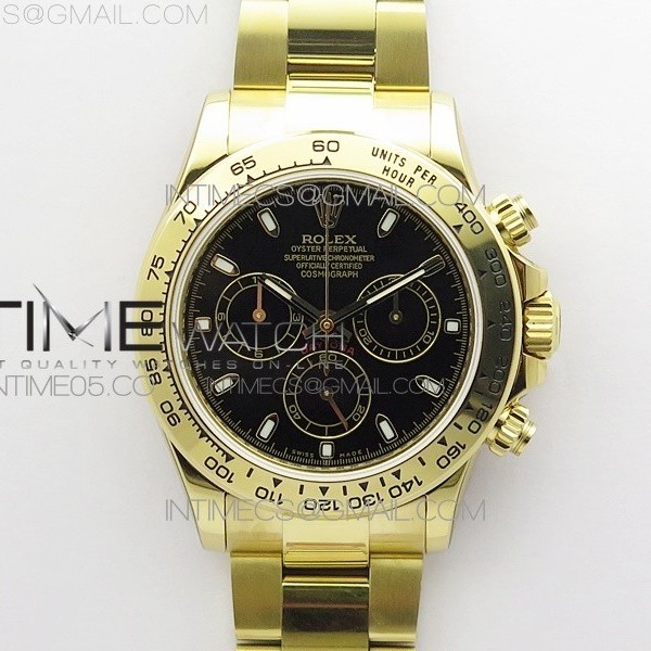 BL공장 롤렉스 데이토나 옐로우골드 금통 블랙다이얼 Daytona 116500 LN YG BLF Best Edition Black dial On YG Bracelet A4130