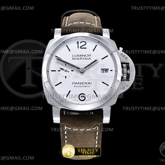 VS공장 PAM 1394 화이트다이얼 가죽스트랩 PAM 1394 Luminor Marina Auto 42mm SS/LE VSF P9010