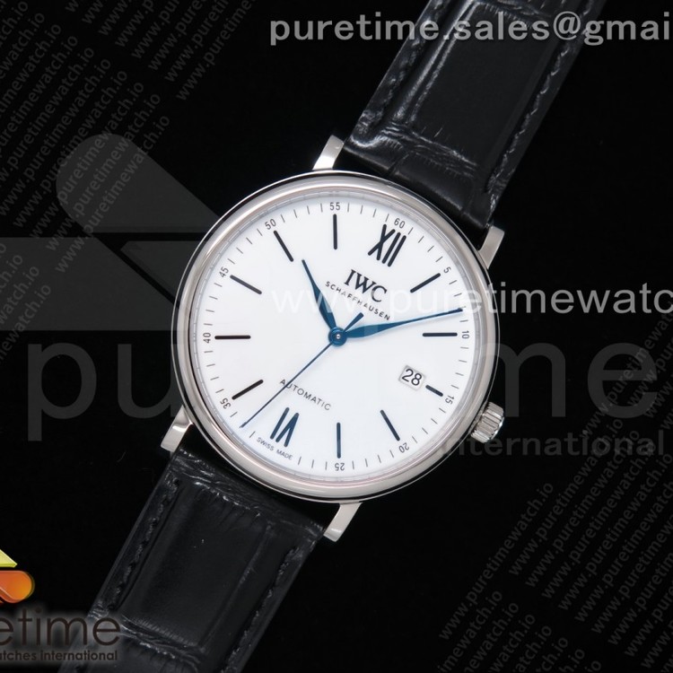 V7공장 포르토피노 화이트다이얼 악어스트랩 Portofino '150 Years' IW356519 White Dial on Black Croco Strap ETA2892