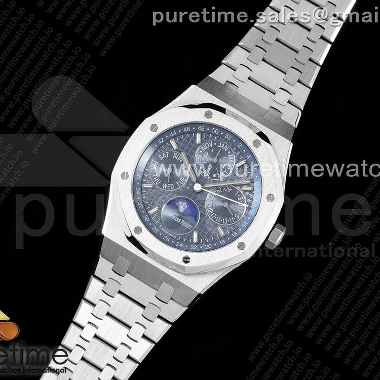 APS공장 오데마피게 로얄오크 컴플리케이션 스틸 블루다이얼 브레이슬릿 Royal Oak 41mm Complicated 26574 SS APSF1:1 Best Edition Blue Dial on SS Bracelet A5134