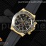 QF공장 롤렉스 세라믹 데이토나 옐로우골드금통 블랙다이얼 러버스트랩 Daytona 116518 QF 1:1 Best Edition Black Dial on Oysterflex Rubber Strap SA4130