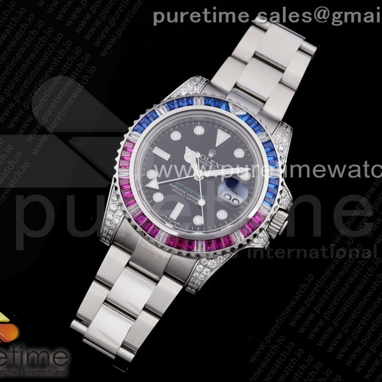 GM공장 펩시다이어 블랙다이얼 브레이슬릿 GMT-Master II 116710 Pepsi Diamonds 904L Steel SA3186 CHS