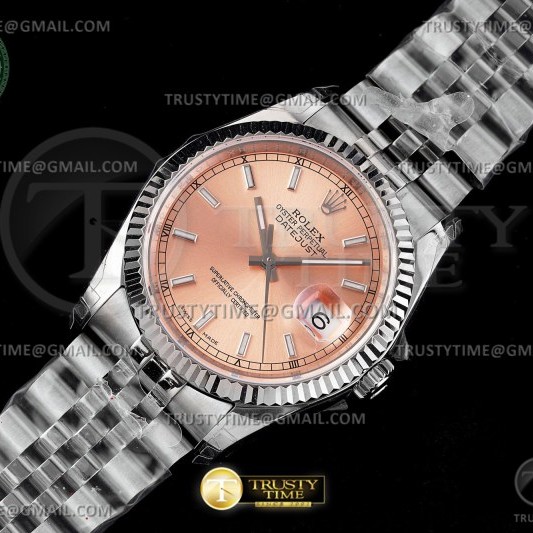XR공장 롤렉스 데이저스트 36 스틸 살몬다이얼 쥬빌레브레이슬릿 DJ 36mm Jub Flt 316 SS/SS Sal/Stk XRF A2836