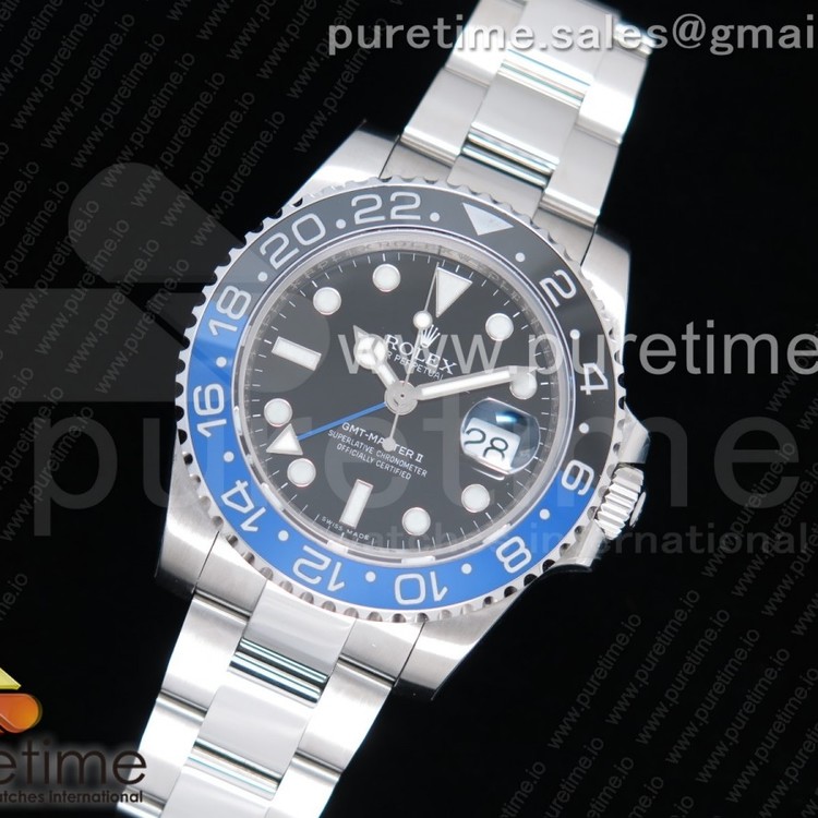 GM공장 롤렉스 GMT마스터2 BLRO 파워에이드 브레이슬릿 904 GMT-Master II 116710 BLNR Black/Blue Ceramic 904L Steel on SS Bracelet A2836