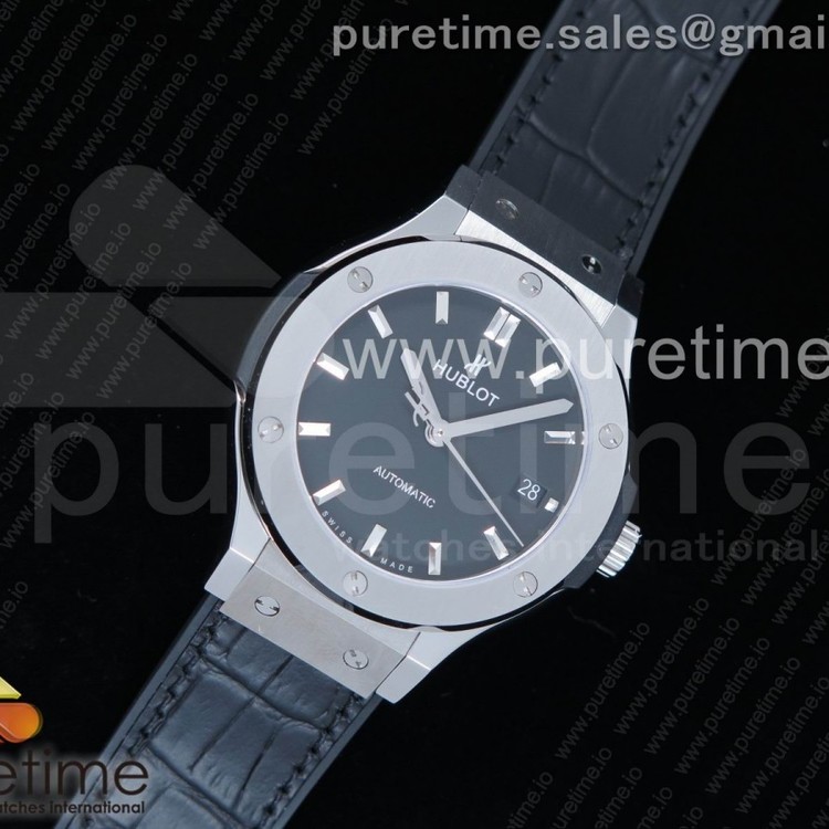 JJ공장 위블로 클래식퓨전 38MM 블랙다이얼 거미스트랩 Classic Fusion 38mm Titanium JJF 1:1 Best Edition Black Dial on Black Gummy Strap A2892 V2