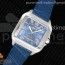 V6공장 산토스 40MM 블루다이얼 블루스트랩 Santos de Cartier 40mm 2018 Blue Dial on Blue Leather Strap MIYOTA 9015