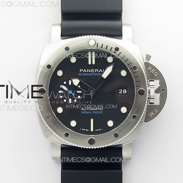 VS공장 파네라이 PAM1229 섭머저블 쿼란타콰트로 블랙다이얼 블랙러버스트랩 PAM1229 Y VSF 1:1 Best Edition Black Dial on Black Rubber Strap P900