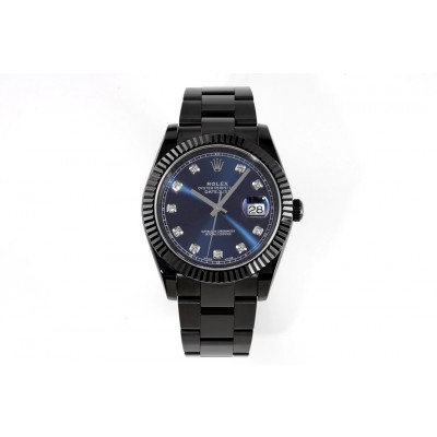 롤렉스 데이저스트 41mm PVD 블랙 블루다이얼 바인덱스 PVD 블랙 오이스터 브레이슬릿 [VR공장]