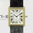 AF공장 까르띠에 탱크솔로 27 다이아베젤 옐로우골드금장 화이트다이얼 가죽스트랩 TANK SOLO LADIES 27MM DIA BEZEL WHITE DIAL ON BLACK LEATHER STRAP RONDA QUARTZ