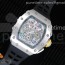 KV공장 리차드밀 RM11-03 스틸 크리스탈스켈레톤다이얼 블랙레이싱러버스트랩 RM11-03 SS Crystal Skeleton Dial on Black Racing Rubber Strap A7750