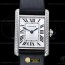 F1공장 까르띠에 탱크 머스트 스몰 다이아몬드베젤 블랙스트랩 Cartier Tank Must Small Dia SS/LE Wht F1F Sw Qtz