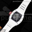 KV공장 V3 RM055 세라믹 스켈레톤다이얼 러버 RM055 White Ceramic KVF Best Edition Skeleton Dial Black Case on White Rubber Strap MIYOTA8215 V3