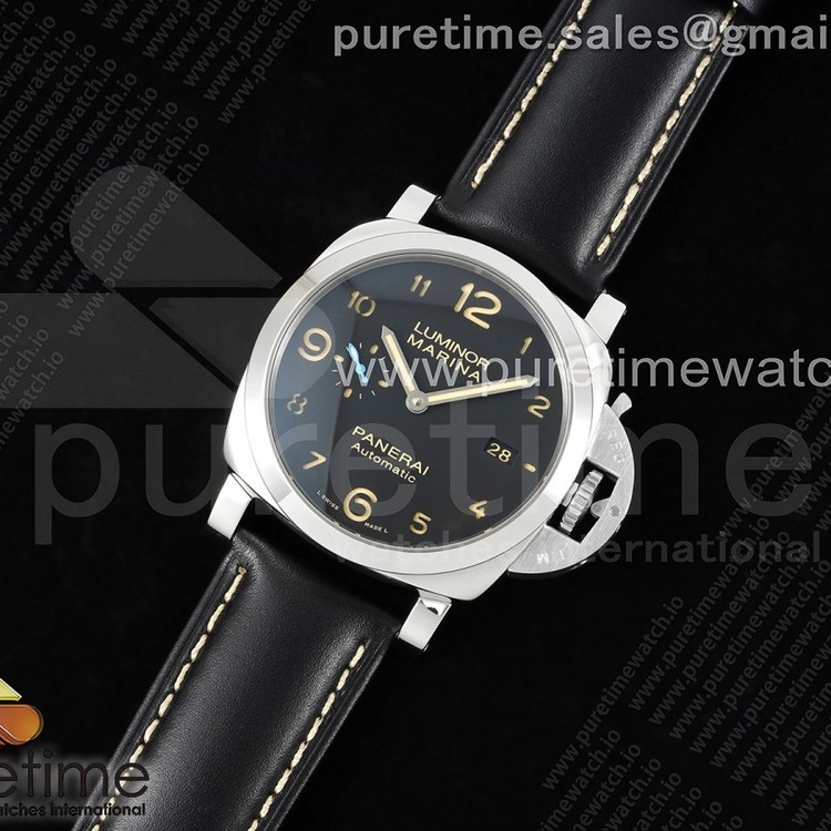 TTF공장 파네라이 PAM1359 스틸 블랙다이얼 가죽스트랩 PAM1359 W TTF 1:1 Best Edition on Black Leather Strap P9010