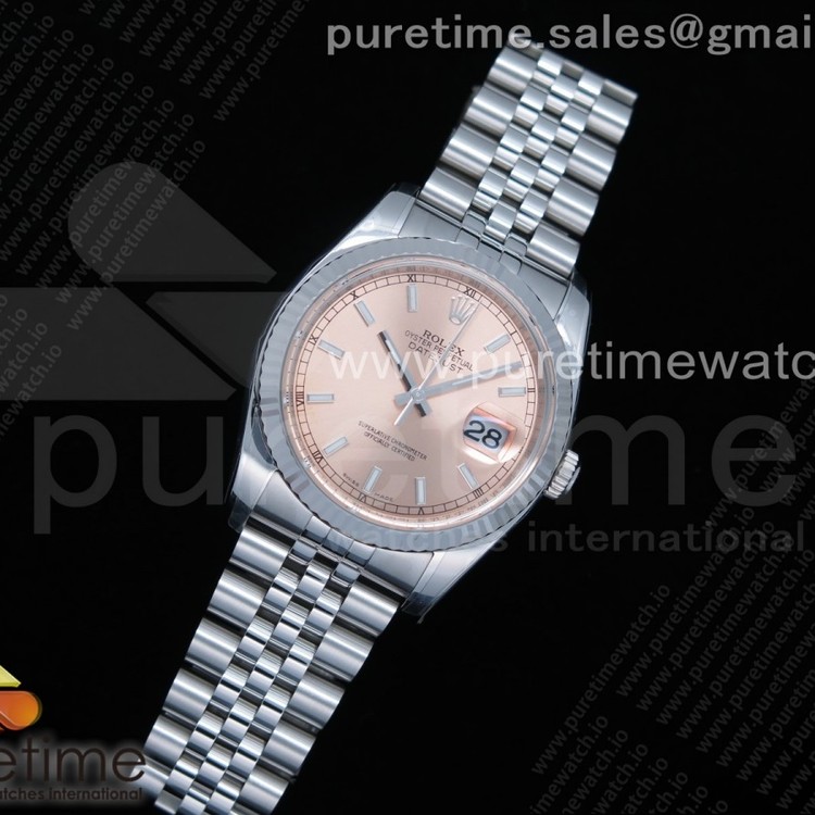 AR공장 V3 롤렉스 데이저스트 36 살몬다이얼 쥬빌레브레이슬릿 DateJust 36 SS 116234 904L Steel Pink Dial on Jubilee Bracelet SH3135 V3